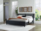 Danziar Queen Panel Bed with Mirrored Dresser and 2 Nightstands