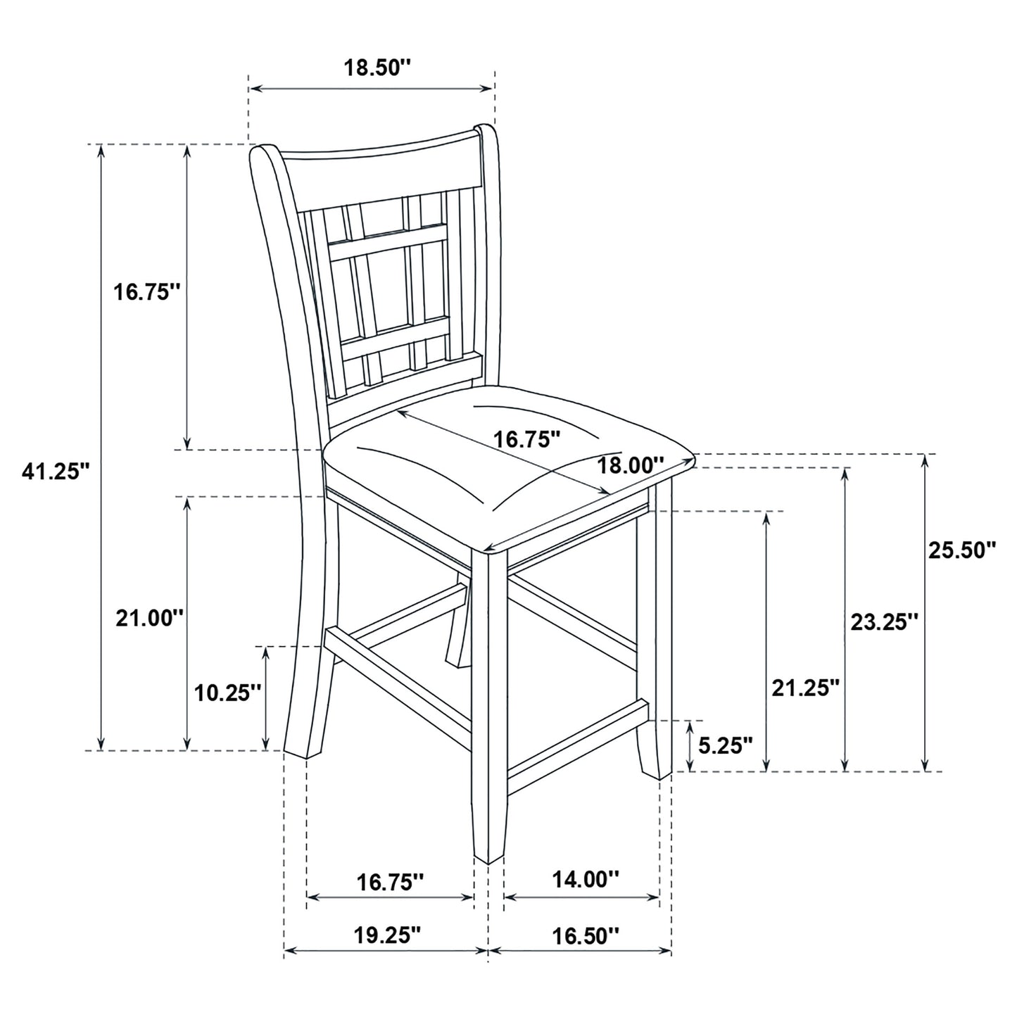 Lavon 5-piece Oval Counter Height Dining Set Espresso