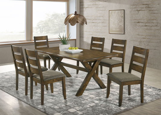 Alston 7-piece Rectangular Dining Table Set Knotty Nutmeg