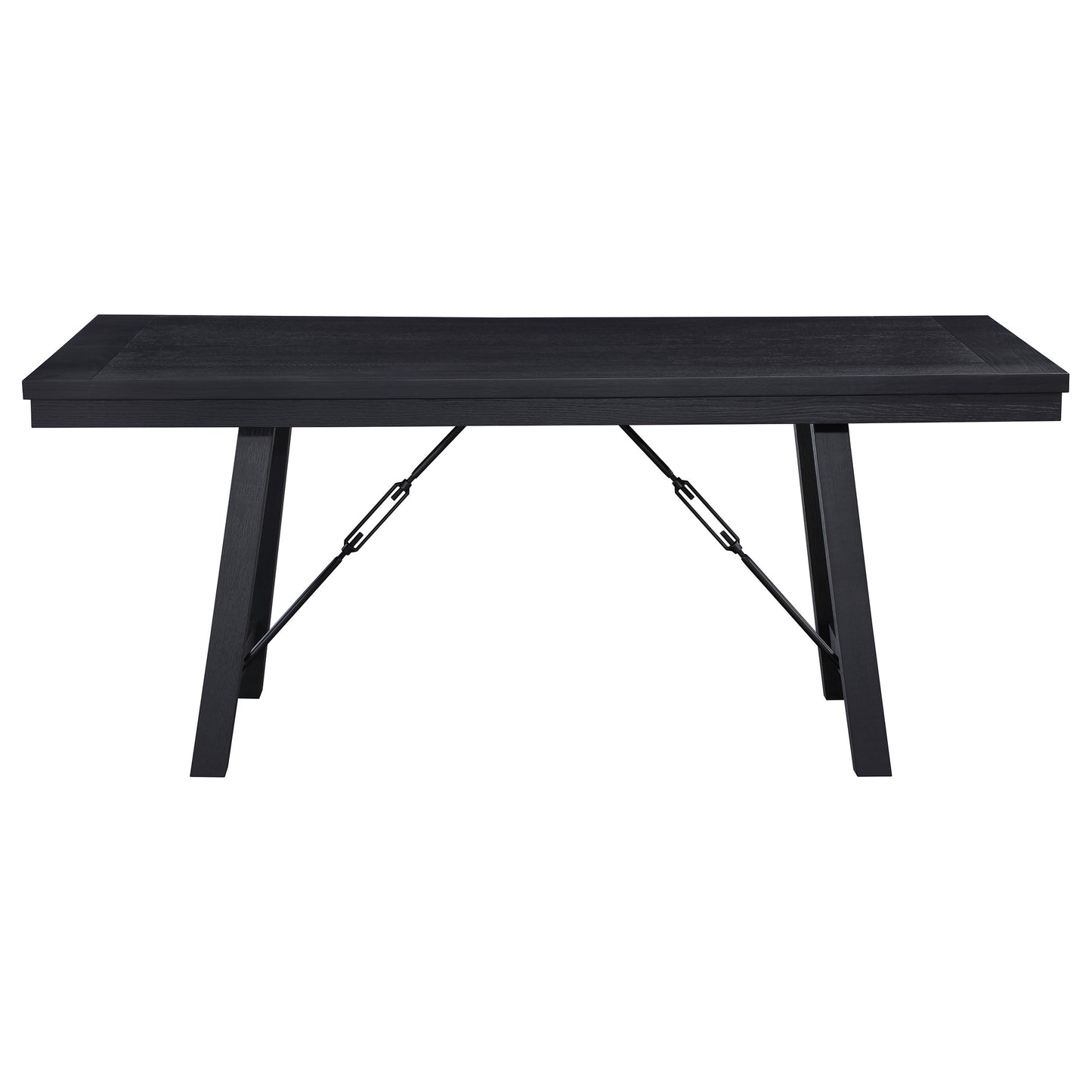 Newport 5-piece Rectangular Trestle Dining Table Set Black