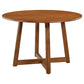 Dinah 5-piece Round Solid Wood Dining Set Walnut