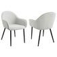 Emma Fabric Upholstered Dining Arm Chair Fog Grey (Set of 2)