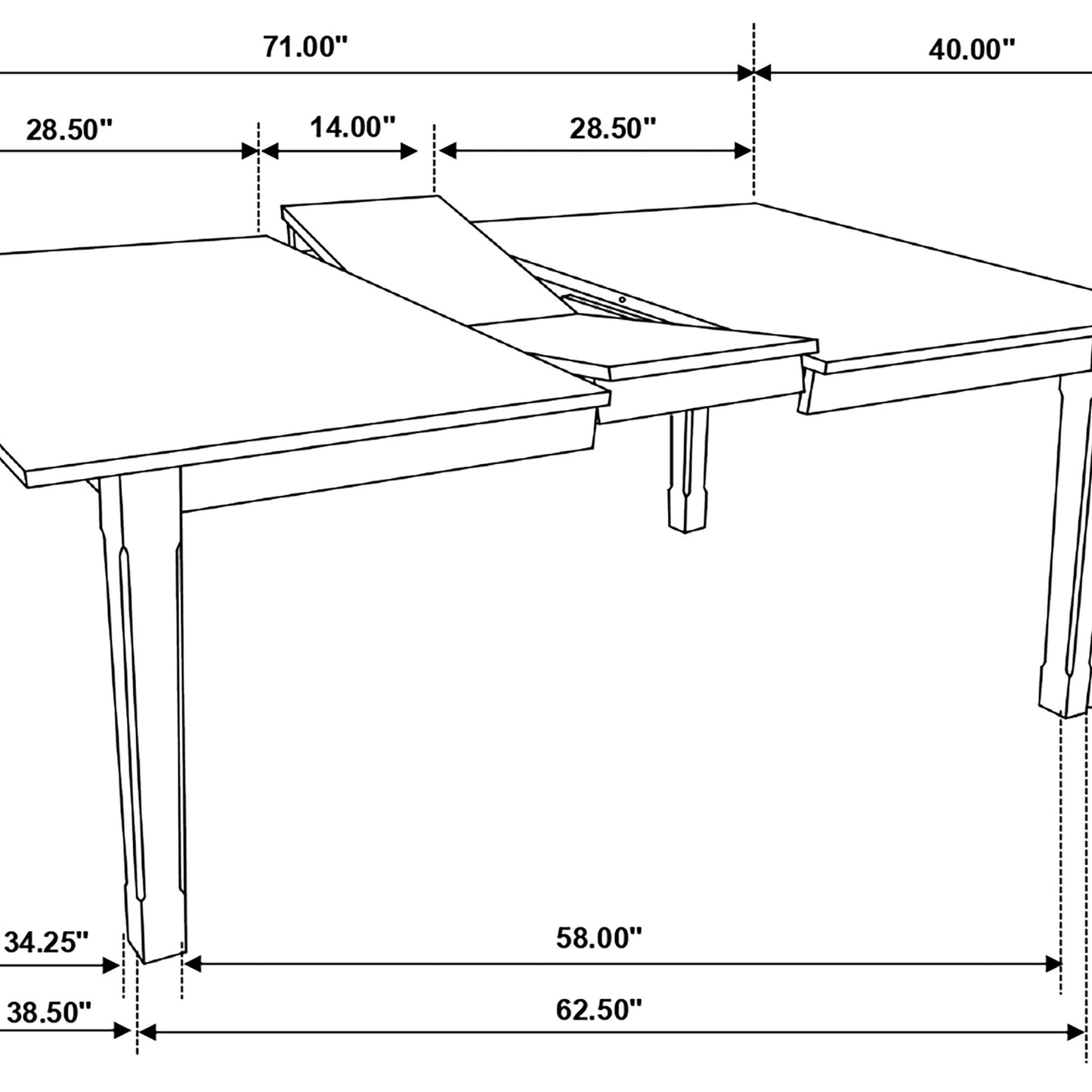 Kirby 7-piece Rectangular Dining Table Set Rustic Off White