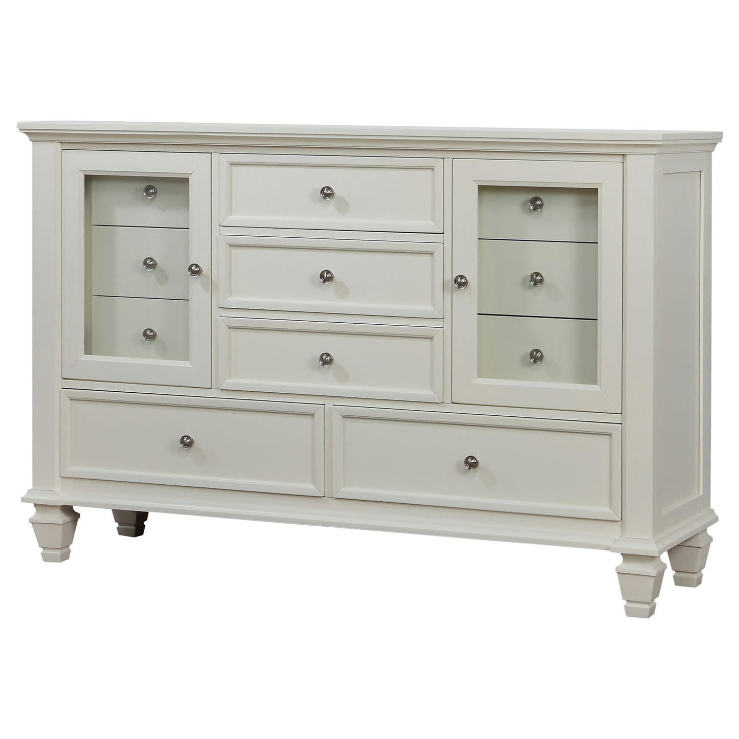 Sandy Beach 11-drawer Dresser Cream White