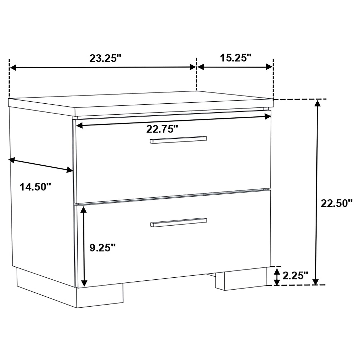 Felicity 4-piece Queen Bedroom Set White High Gloss