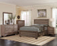 Kauffman Wood Queen Storage Panel Bed Washed Taupe