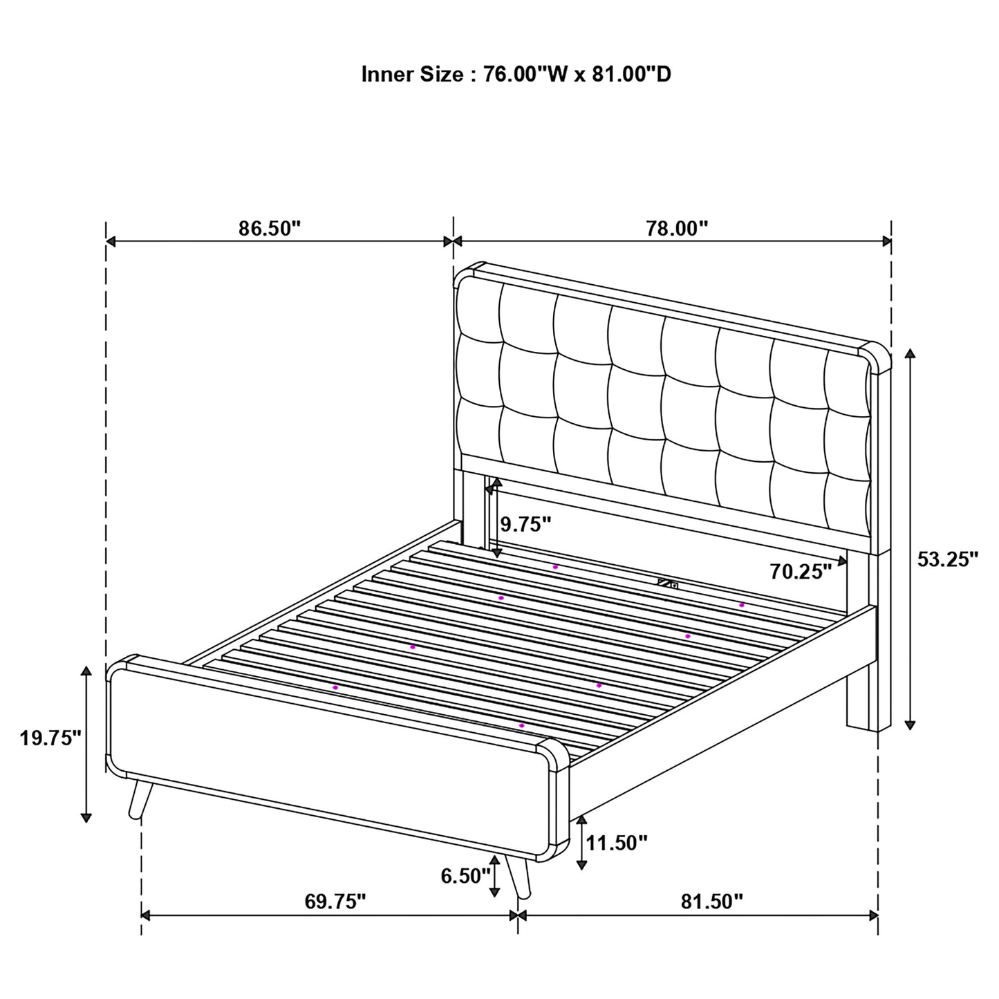 Robyn 4-piece Eastern King Bedroom Set Dark Walnut