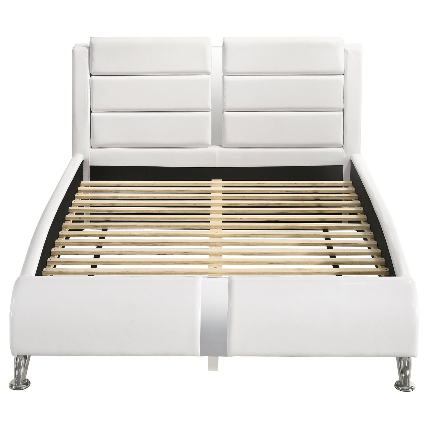 Jeremaine Upholstered Queen Sleigh Bed White