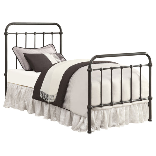 Livingston Metal Full Open Frame Bed Dark Bronze