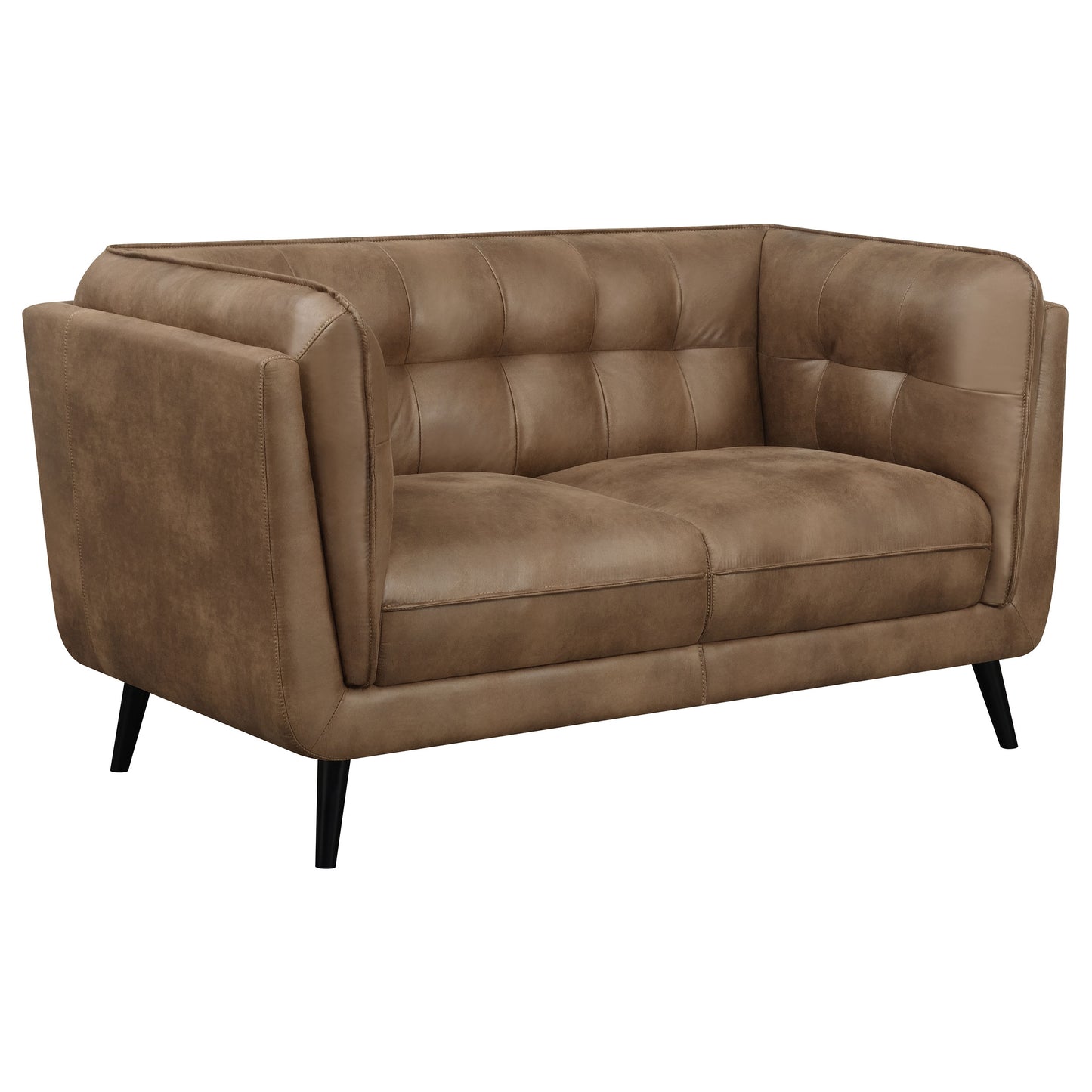 Thatcher 3-piece Upholstered Tuxedo Arm Sofa Set Brown