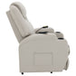 Sanger Upholstered Power Lift Massage Recliner Champagne