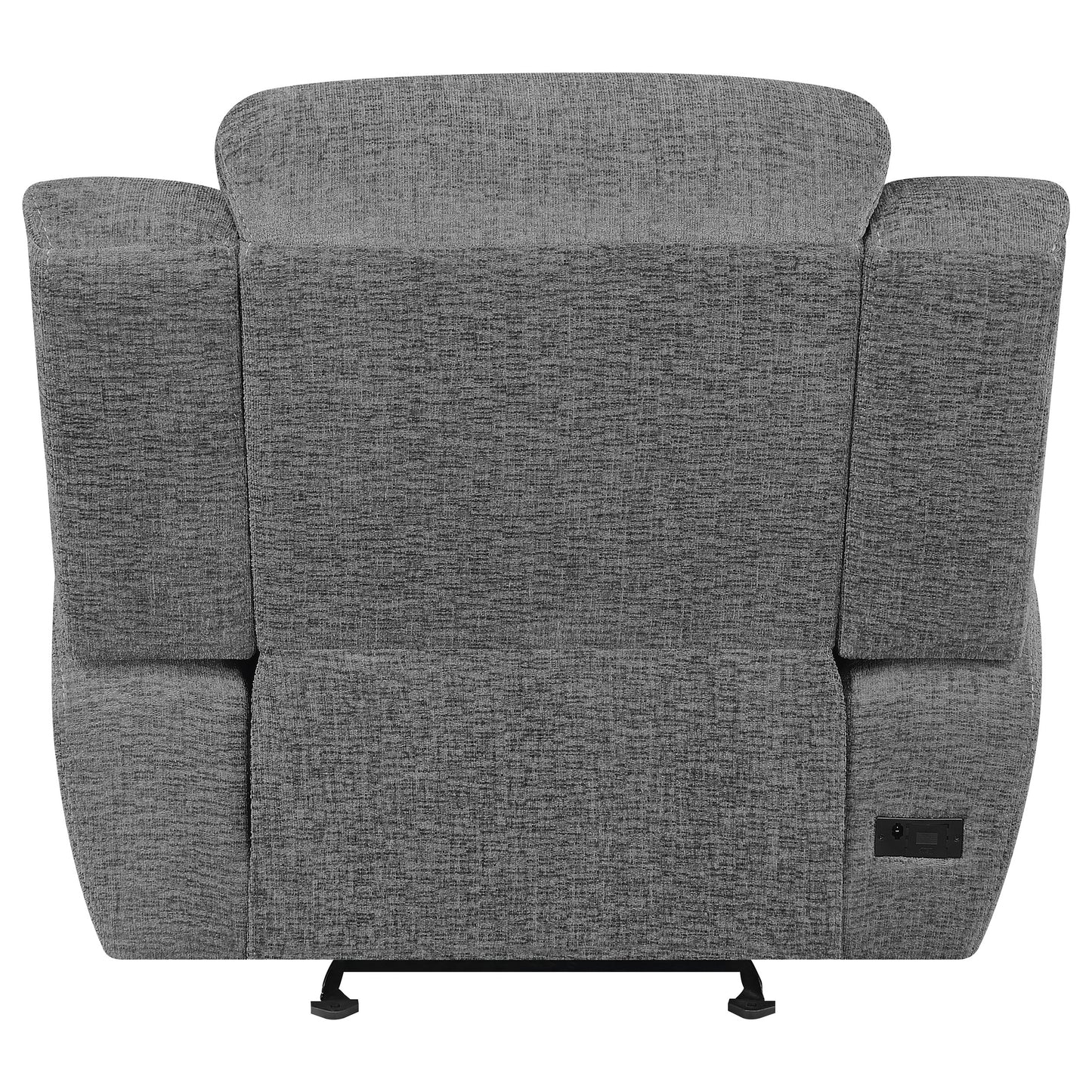 Bahrain Upholstered Power Glider Recliner Charcoal