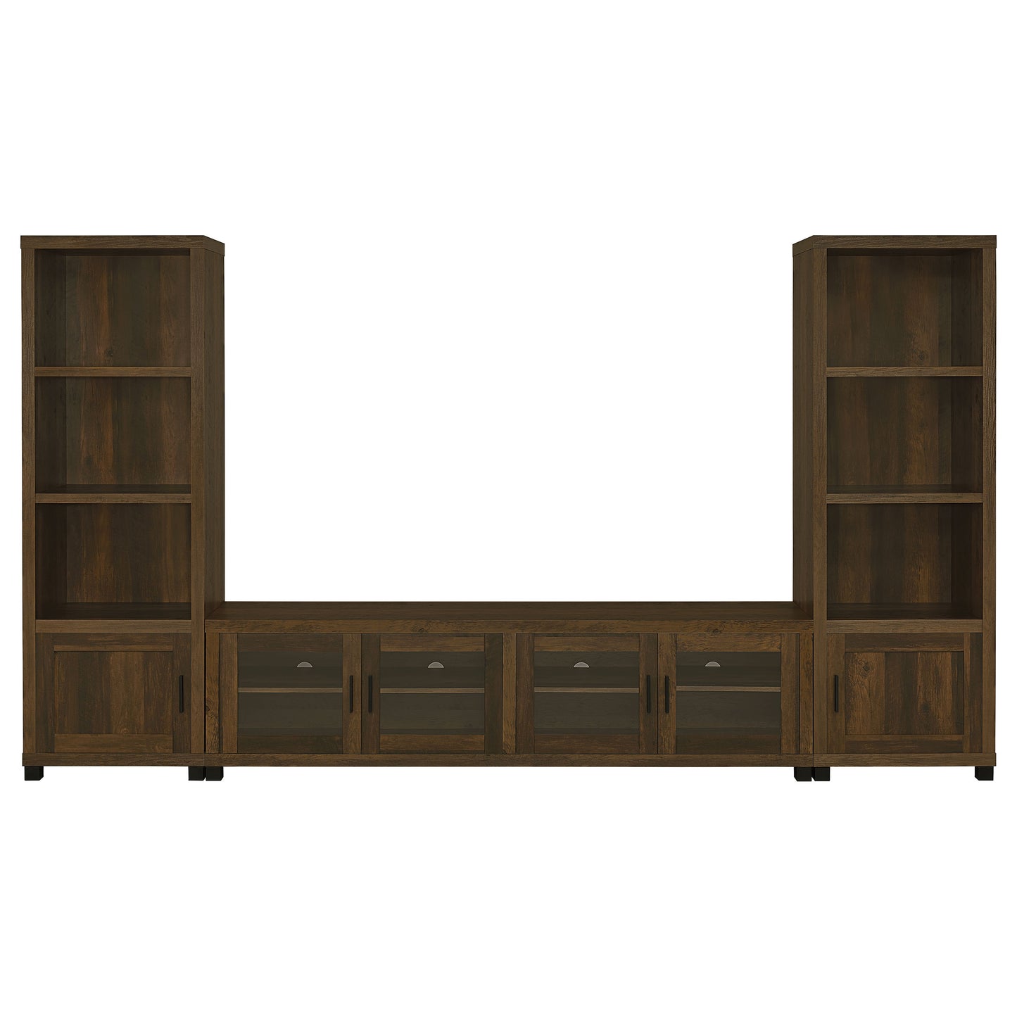 Sachin 3-shelf Engineered Wood Media Tower Dark Pine