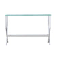 Saide Rectangular Glass Top Entryway Console Table Chrome