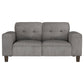 Deerhurst Upholstered Track Arm Tufted Loveseat Charcoal