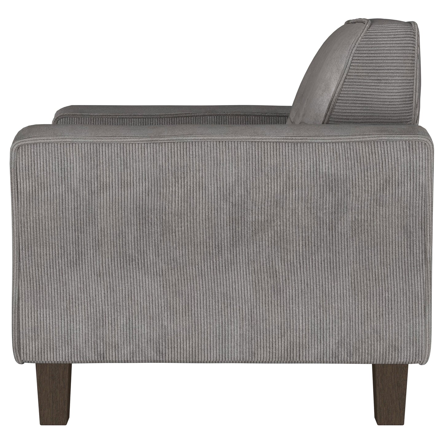 Deerhurst Upholstered Track Arm Tufted Accent Chair Charcoal