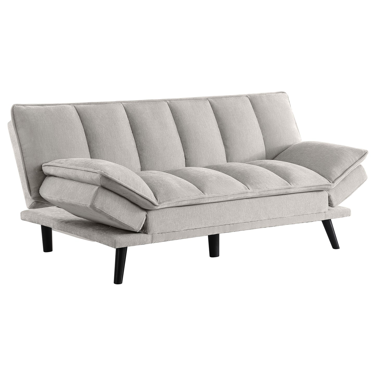 Laredo Upholstered Tufted Convertible Sofa Bed Light Grey