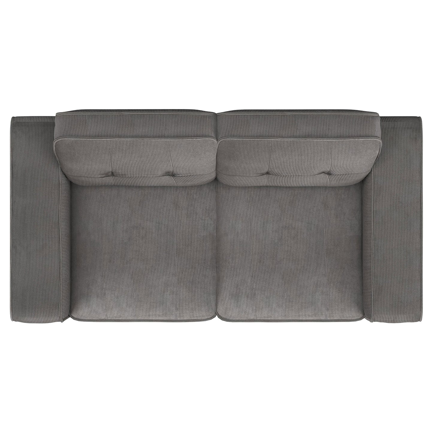 Deerhurst 3-piece Upholstered Track Arm Sofa Set Charcoal