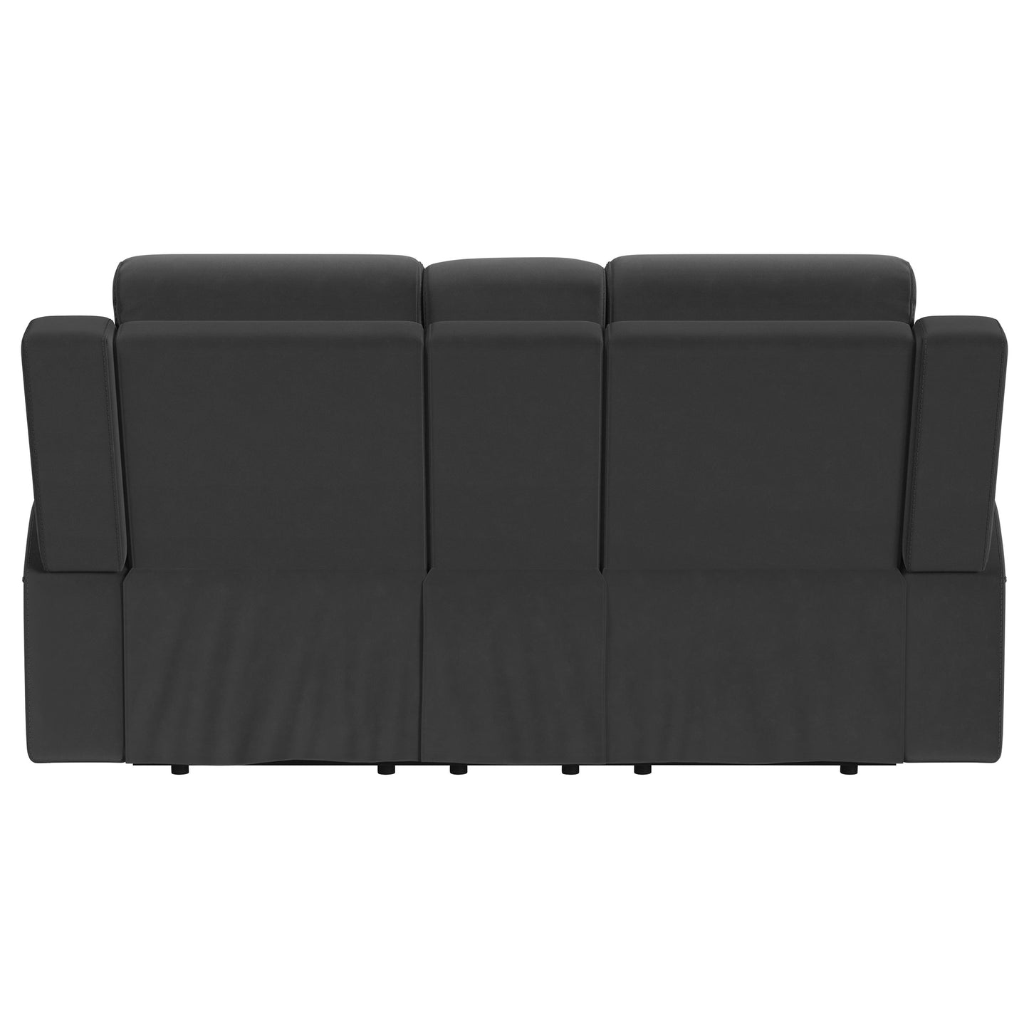 Brentwood Upholstered Reclining Loveseat Dark Charcoal