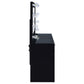 Acena 7-drawer Vanity Set with Lighting Black High Gloss