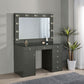 Acena 7-drawer Vanity Set with Lighting Grey High Gloss