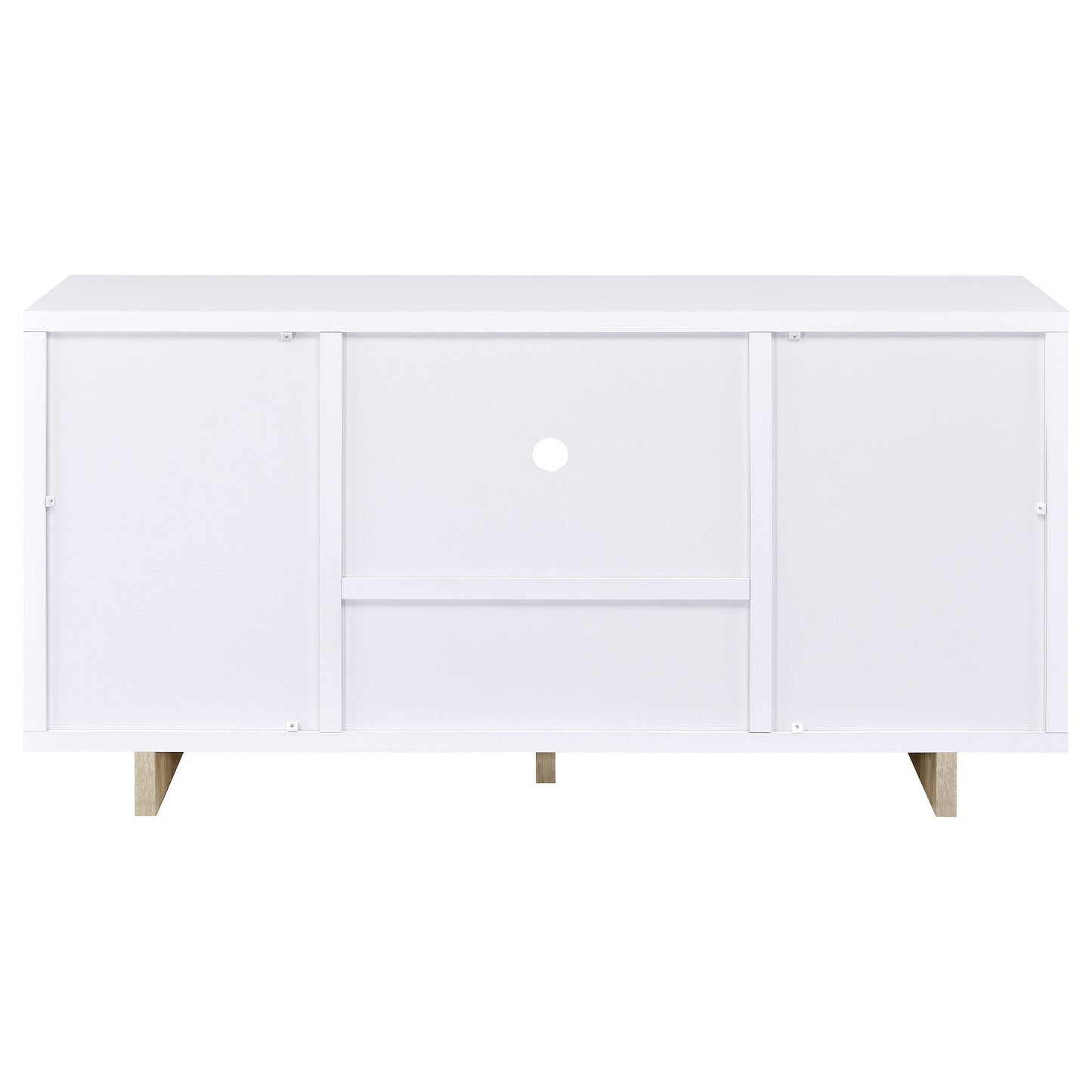 Dalton 2-door Storage Credenza White and Distressed Pine