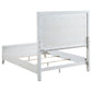 Marielle Eastern King Upholstered Panel Bed Distressed White