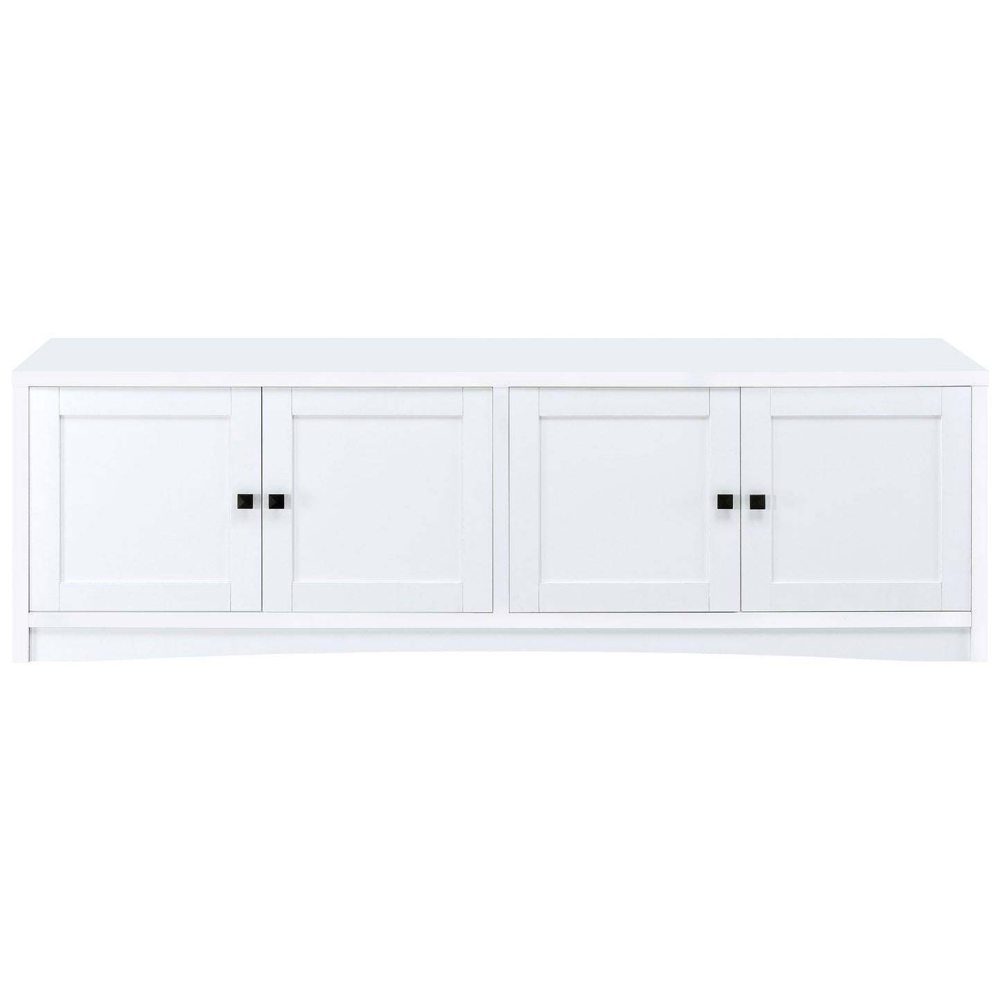 Laughlin 4-door Engineered Wood 78-inch TV Stand White