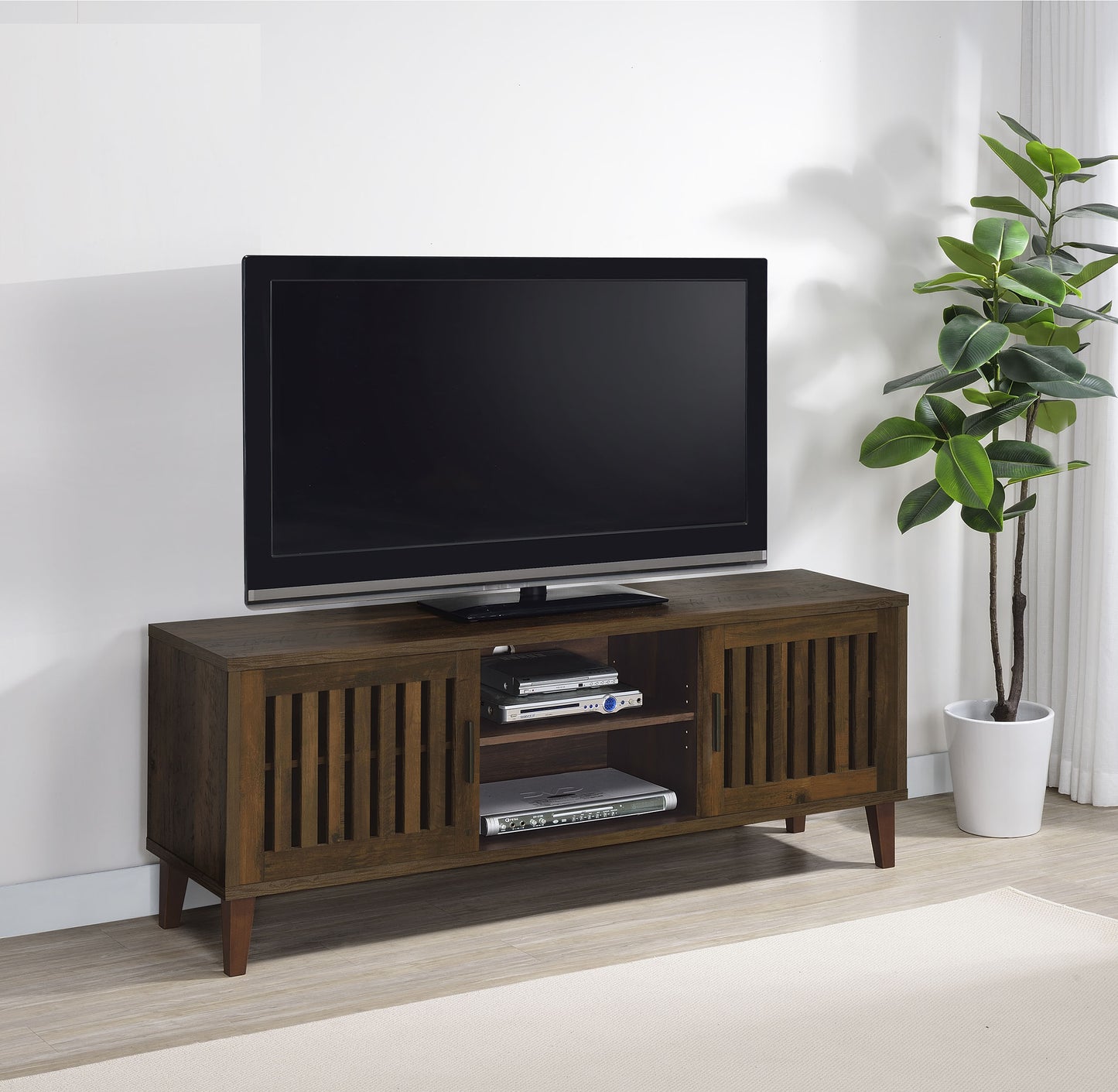 Sedona 2-door Engineered Wood 60" TV Stand Dark Pine