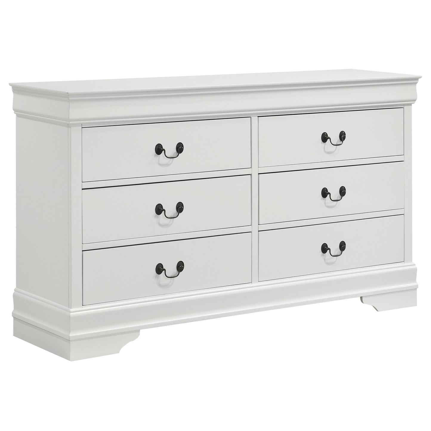 Louis Philippe 4-piece Twin Bedroom Set White