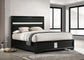 Miranda 54-inch Upholstered Full Panel Bed Black