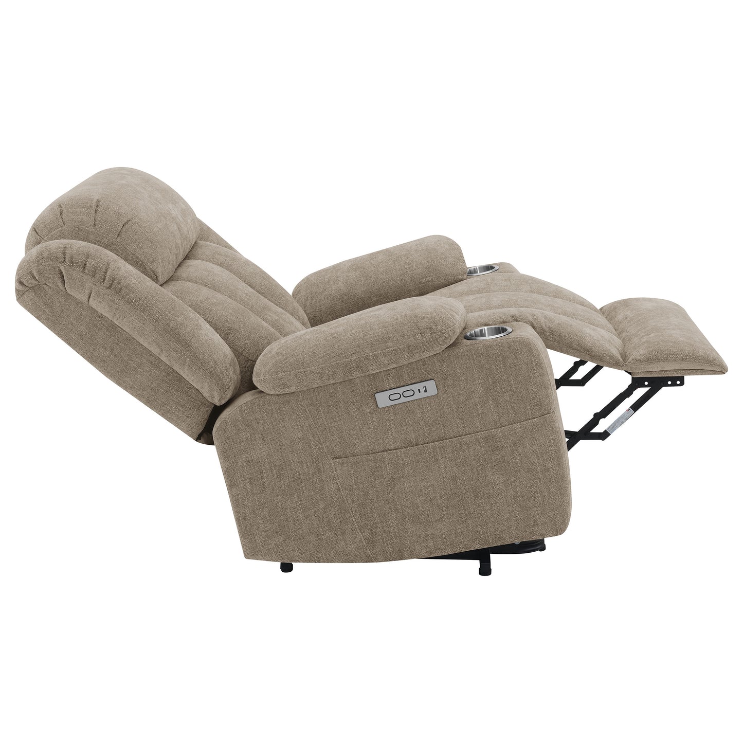 Houston Upholstered Power Lift Recliner Chair Camel