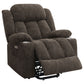 Houston Upholstered Power Lift Recliner Chair Dark Brown