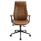 Ranger Upholstered Adjustable Home Office Desk Chair Brown