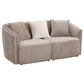 Townsend 2-piece Chenille Upholstered Sofa Set Latte