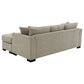 Storey Upholstered Sleeper Sectional Chaise Sofa Camel