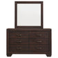 Kauffman 6-drawer Dresser with Mirror Dark Cocoa