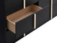 Marceline 6-drawer Dresser with Mirror Black