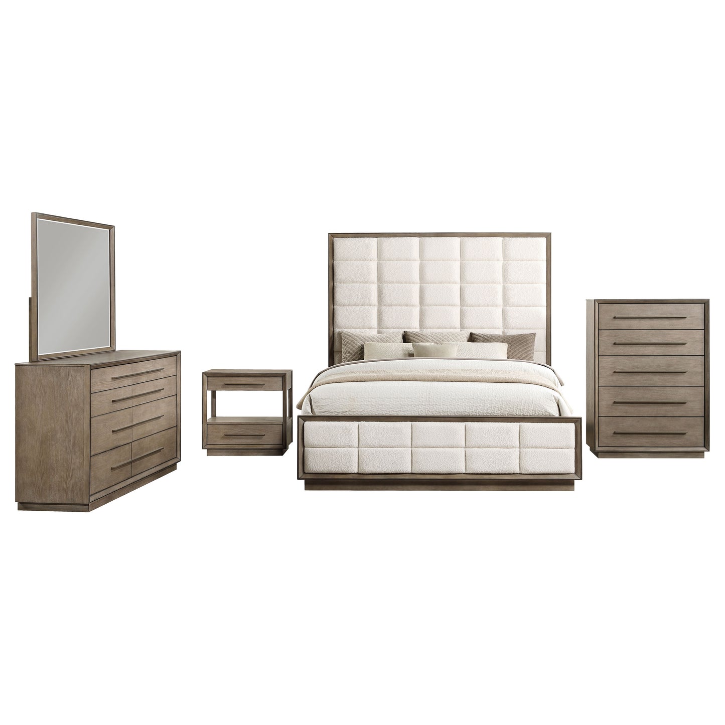 Durango 5-piece Queen Bedroom Set Washed Oak