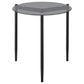 Rosalie Round Smoked Glass Top End Table Sandy Black