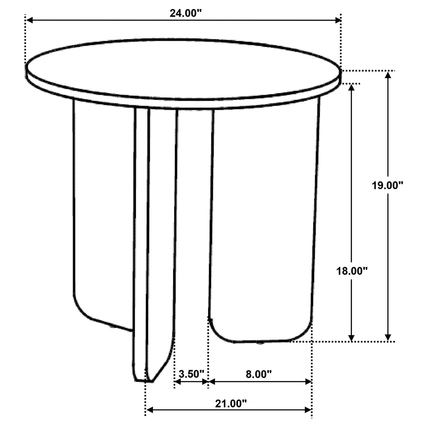 Dale Round Solid Mango Wood Side End Table Brown