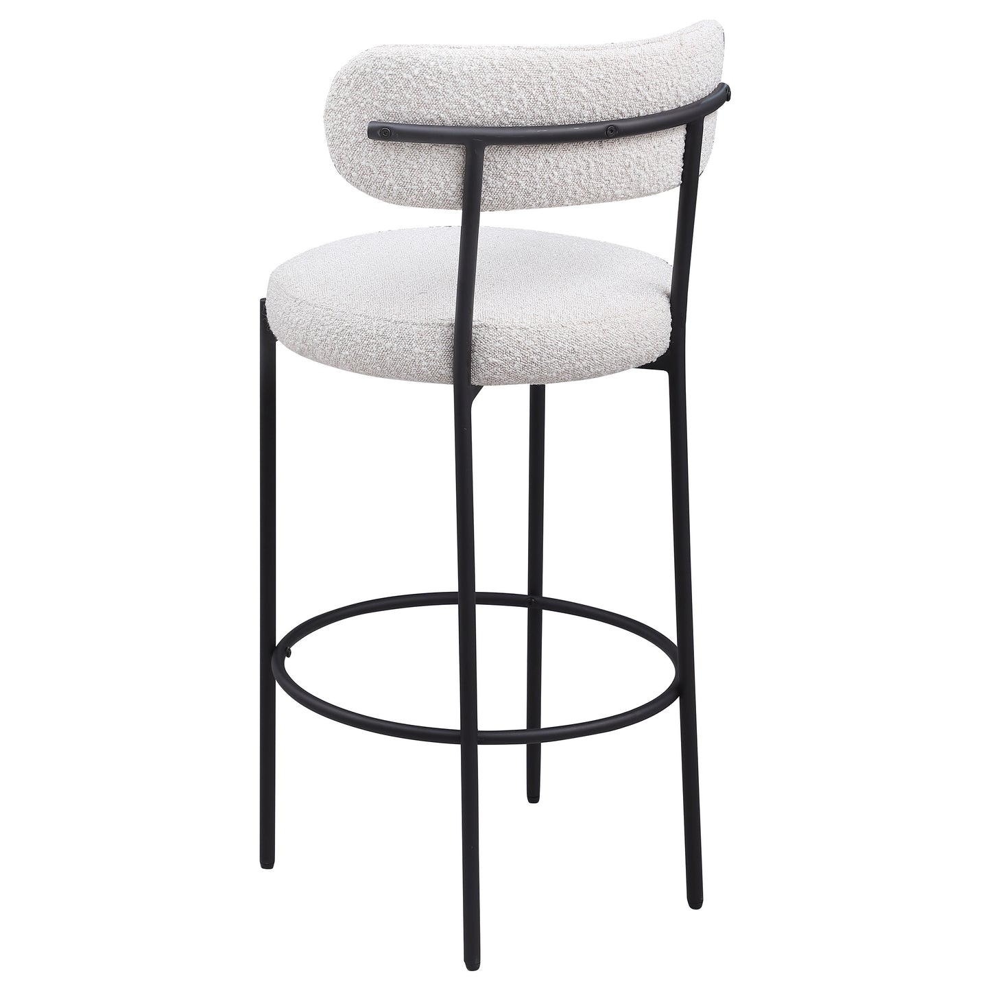 Viola Boucle Upholstered Bar Chair Cream (Set of 2)