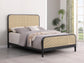 Lanewood Open Cane Webbing Metal Eastern King Bed Black