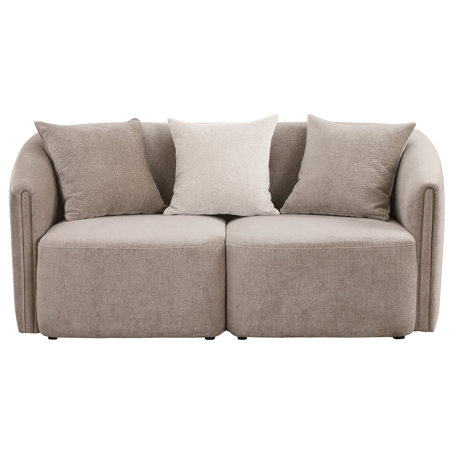 Townsend 3-piece Chenille Upholstered Sofa Set Latte