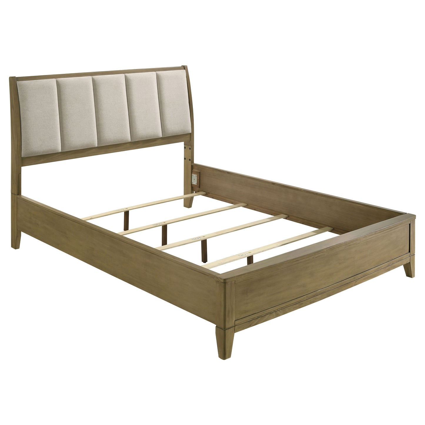 Granada Upholstered California King Panel Bed Natural Pine