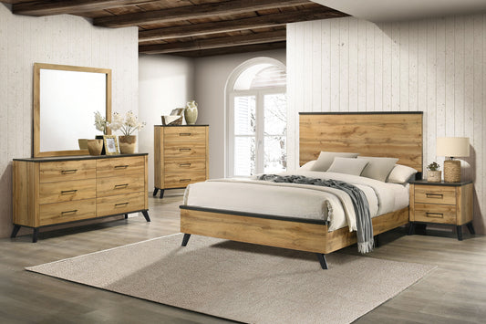 Kaywood 5-piece Eastern King Bedroom Set Natural Pine