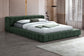 Trinity Upholstered Queen Platform Bed Green