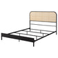 Amherst Radio Weave Rattan Metal Queen Bed Black