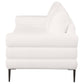 Jessel Chenille Upholstered Track Arm Sofa Ivory