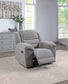 Gilson Chenille Upholstered Glider Recliner Chair Grey